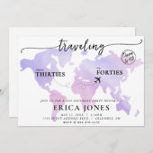 Reizen van 30 naar 40 jarige leeftijd kaart (Voorkant / Achterkant)