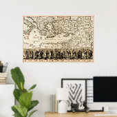 Reizen van de Apostle PaulPanoramic Map Poster (Thuiskantoor)
