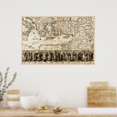 Reizen van de Apostle PaulPanoramic Map Poster (Keuken)