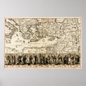 Reizen van de Apostle PaulPanoramic Map Poster (Voorkant)