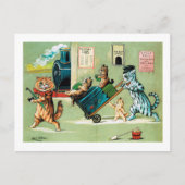Reizen van de kattenfamilie, Louis Wain Briefkaart (Voorkant)