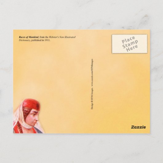 Reizen van de mensheid briefkaart (Achterkant)