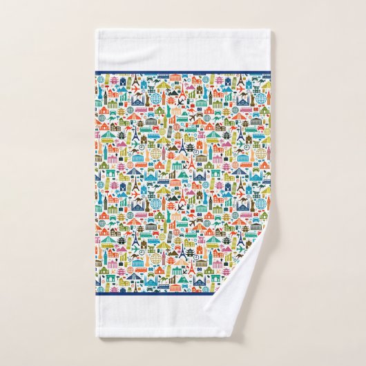 Reizen van de wereldbadhanddoekset bad handdoek (Handdoek)