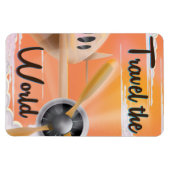 Reizen van de World Classic Airplane poster Evenin Magneet (Horizontaal)