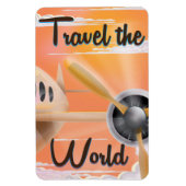 Reizen van de World Classic Airplane poster Evenin Magneet (Verticaal)