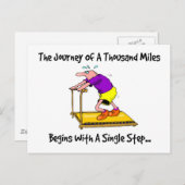 Reizen van duizend kilometer - oefening briefkaart (Voorkant / Achterkant)