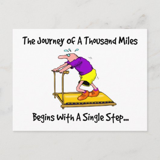 Reizen van duizend kilometer - oefening briefkaart (Voorkant)