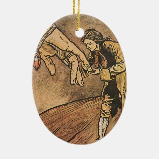  reizen van Gulliver door Arthur Rackham Keramisch Ornament (Achterkant)