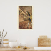 reizen van Gulliver door Arthur Rackham Poster (Keuken)