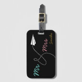 Reizen van het paar gepersonaliseerd bagagelabel (Voorkant (verticaal))