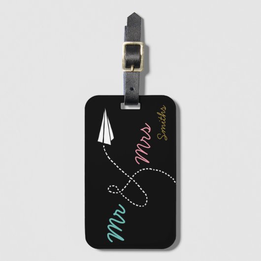 Reizen van het paar gepersonaliseerd bagagelabel (Voorkant (verticaal))