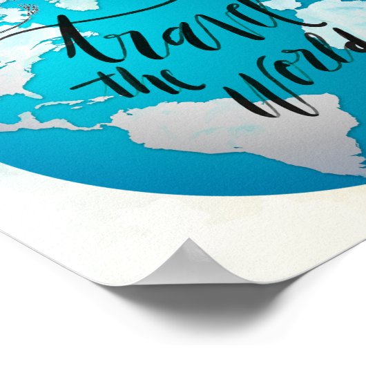 Reizen van het Wereldbol van het  vliegtuig van de Poster (Hoek)