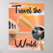 Reizen van het World Classic Airplane poster (Voorkant)