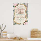 Reizen van JUFFROUW naar MEVROUW. Bruiloft Feest W Poster (Keuken)