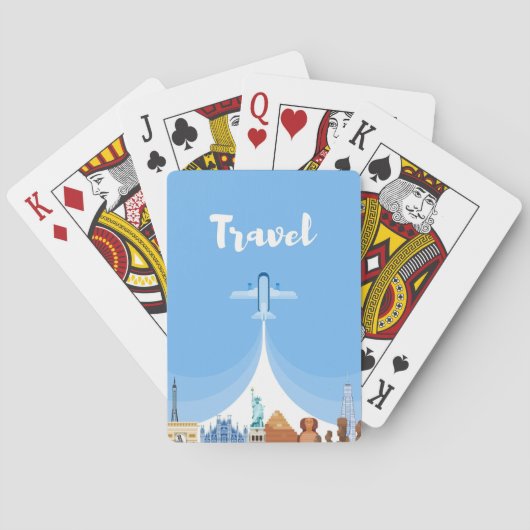 Reizen van kunst over de hele wereld pokerkaarten (Achterkant)