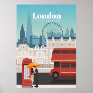Reizen van kunstreizen naar Londen Engeland Poster