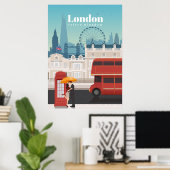 Reizen van kunstreizen naar Londen Engeland Poster (Thuiskantoor)