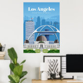 Reizen van kunstreizen naar Los Angeles Poster (Thuiskantoor)