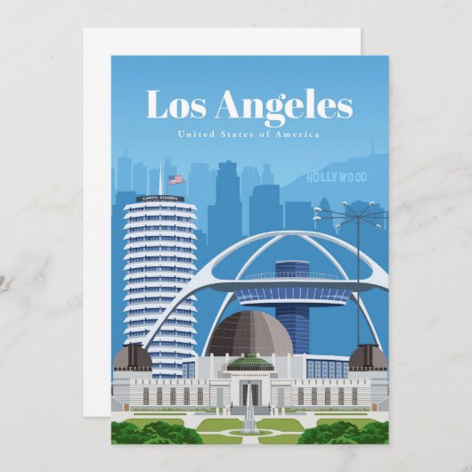 Reizen van kunstreizen naar Los Angeles Programmakaart (Voorkant / Achterkant)