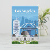 Reizen van kunstreizen naar Los Angeles Programmakaart (Staand voorkant)