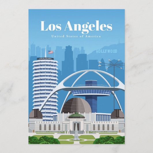 Reizen van kunstreizen naar Los Angeles Programmakaart (Voorkant)