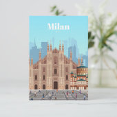 Reizen van kunstreizen naar Milaan Italië Informatiekaartje (Staand voorkant)