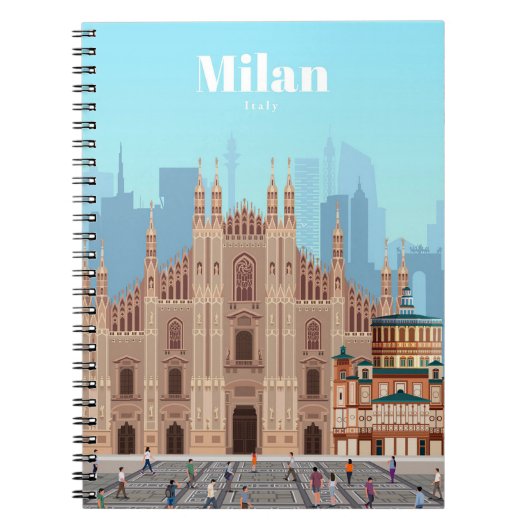 Reizen van kunstreizen naar Milaan Italië Notitieboek (Voorkant)