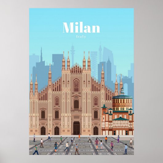 Reizen van kunstreizen naar Milaan Italië Poster (Voorkant)