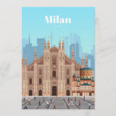 Reizen van kunstreizen naar Milaan Italië Programmakaart (Voorkant)