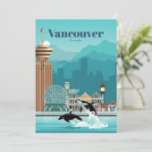 Reizen van kunstreizen naar Vancouver Bedankkaart (Staand voorkant)