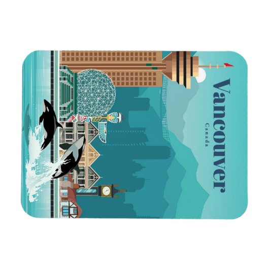 Reizen van kunstreizen naar Vancouver Magneet (Horizontaal)