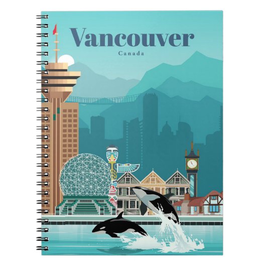 Reizen van kunstreizen naar Vancouver Notitieboek (Voorkant)