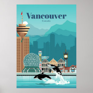 Reizen van kunstreizen naar Vancouver Poster