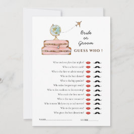 Reizen van Meisje naar Mevrouw 'Raad Wie' Bruidssp Kaart