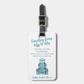 Reizen van Mejuffrouw naar Mevrouw Blauw Bagage Br Bagagelabel (Voorkant verticaal)