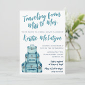 Reizen van Mejuffrouw naar Mevrouw Blauwe Bagage B Kaart (Staand voorkant)