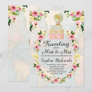 Reizen van mevrouw naar mevrouw Vrijgezellenfeest  Kaart