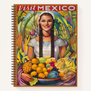 Reizen van Mexicaanse heldere kleurrijke bladeren  Notitieboek