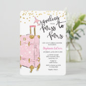 Reizen van Miss Bridal Shower Kaart (Staand voorkant)