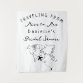 Reizen van Miss naar mevrouw Gepersonaliseerde ach Wandkleed (Voorkant)