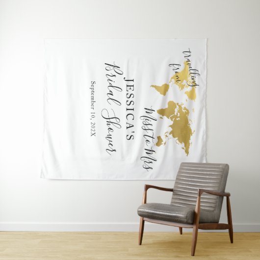 Reizen van Miss naar Mrs Achtergrond Fotohokje Wandkleed (In Situ (horizontaal))