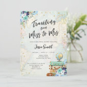 Reizen van Miss naar Mrs Adventure Vrijgezellenfee Kaart (Staand voorkant)