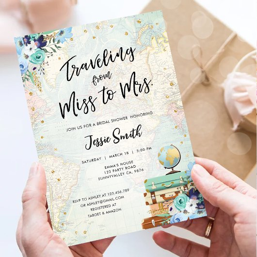 Reizen van Miss naar Mrs Adventure Vrijgezellenfee Kaart