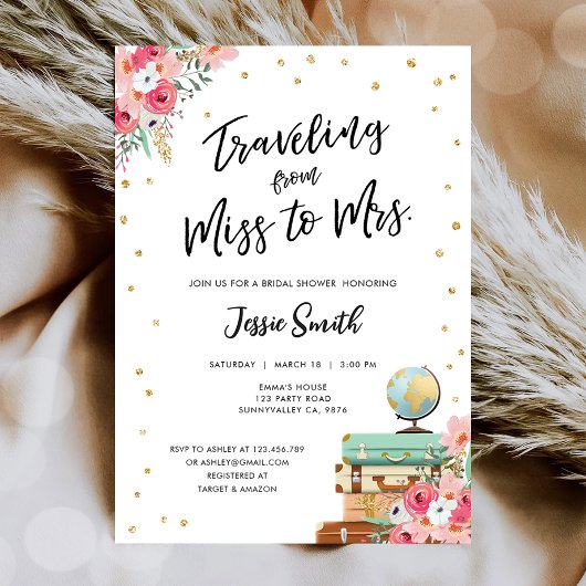 Reizen van Miss naar Mrs Adventure Vrijgezellenfee Kaart