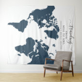 Reizen van Miss naar Mrs Bridal achtergrond Wandkleed (In Situ (horizontaal))