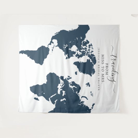 Reizen van Miss naar Mrs Bridal achtergrond Wandkleed (Voorkant (horizontaal))