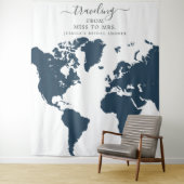 Reizen van Miss naar Mrs Bridal achtergrond Wandkleed (In situ)