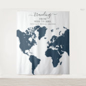 Reizen van Miss naar Mrs Bridal achtergrond Wandkleed (Voorkant)