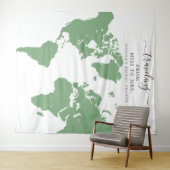 Reizen van Miss naar Mrs Bridal achtergrond Wandkleed (In Situ (horizontaal))