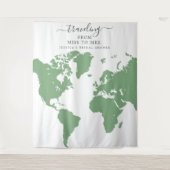 Reizen van Miss naar Mrs Bridal achtergrond Wandkleed (Voorkant)